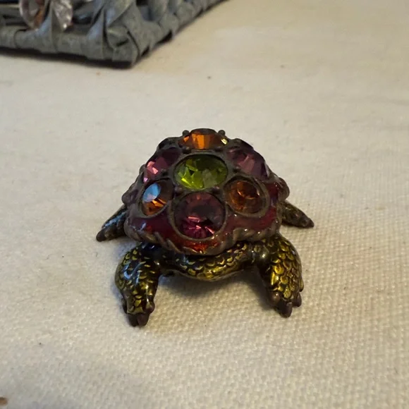 Jay Strongwater Colorful Jeweled Turtle Figurine - Picture 3 of 5